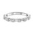 White Gold  Alternating Round and Baguette Diamond Ring in 14KT Gold gr3241