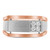 White & Rose Gold  Men's Diamond Cluster Band in 14KT Gold gr2929