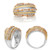 Tricolored Modern Diamond Ring in 14KT Gold UR1941