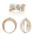 Tricolored Overlapping Diamond Ring in 14KT Gold UR1945