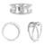 Diamond Ring  with Baguette Clusters Set into Split Shankin 14KT Gold DR1020