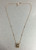 Radiant Champagne Diamond Necklace in 14KT Gold gn2493