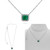 Radiant Emerald Necklace in 14KT Gold MN807G
