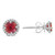 Round Ruby Earrings in 14KT Gold KE3728WRB
