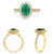 Oval Emerald Ring in 14KT Gold MR611
