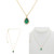 Pear Shape Emerald Necklace in 14KT Gold UN1928