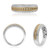 Layered Two Tone Diamond Band in 14KT Gold UR1321WY