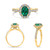 Oval Emerald Ring in 14KT Gold MR743