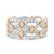 White & Rose Gold  Overlapping Diamond Band in 14KT Gold nr1061