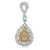 Pear Shape Fancy Yellow Diamond Pendant in 14KT Gold NP681A