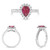 Pear Shape Ruby Ring in 14KT Gold UR1751