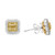 Radiant Fancy Yellow Diamond Earrings in 14KT Gold NE785