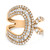 Rose Gold  Diamond Double Open Loop Ring in 14KT Gold gr3278