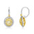 Oval Fancy Yellow Diamond Earrings in 14KT Gold KE5773