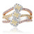 Abstract Colored Diamond Ring in 14KT Gold kr5685