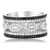 Stacked White & Black Diamond Ring in 14KT Gold tr801w