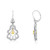 Pear Shape Fancy Yellow Diamond Earrings in 14KT Gold NE521WY
