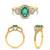 Oval Emerald Ring in 14KT Gold KR3092WEM