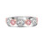 White and Rose Gold  Halfway Eternity Ring  with White and Pink Diamondsin 14KT Gold nr1146