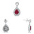 Pear Shape Ruby Earrings in 14KT Gold ME631
