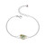 Sterling Silver  Elle "Treasure" Rhodium Plated Doublet, Genuine White Crystal And Amazonite With Clear Cubic Zirconia Bracelet 6.5" +  1.5" Extender