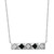 Sterling Silver  Elle "Captivate" Rhodium Plated Cubic Zirconia East West Necklace 17"+3"