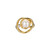 Sterling Silver  Elle "Satelite"Yellow Gold Plated Genuine Freshwater Pearl Ring Size 6