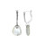 Sterling Silver  Elle "Pebble" Rhodium Plated Mother Of Pearl Drop Earring