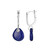 Sterling Silver  Elle "Pebble" Rhodium Plated Geniune Lapis Drop Earring