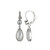 Sterling Silver  Elle "Ethereal Drops" Rhodium Plated White Crystal And White Mother Of Pearl  Doublet With Cubic Zirconia Drop Earring