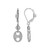 Sterling Silver  Elle "Espion" Rhodium  Plated  Marina Dropleverback With Cubic Zirconia Earring