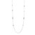 Sterling Silver  Elle "Espion" Rhodium Plated Cubic Zirconia Marina Station Necklace 32"