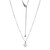 Sterling Silver  Elle "Birthstone" Rhodium Plated Genuine Freshwater Pearl  With Lab Grown Diamond 1-2Pt(F/C H-I/I1) On Faceted Diamond Cut Cable Chain 17" + 2"