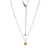 Sterling Silver  Elle "Birthstone" Rhodium Plated Genuine Citrine With Lab Grown Diamond 1-2Pt(F/C H-I/I1) On Faceted Diamond Cut Cable Chain 17" + 2"