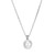 Sterling Silver  Elle " Simpatico" Rhodium  Plated 10 Mm White Shell Pearl Drop Pendant 17" + 3" Extension Rolo Chain