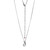 Sterling Silver  Elle "Caramel" Rhodium Plated White Shell Pearl 6 -6.5Mm Drop Necklace 16" + 3" Extension Rolo Chain.