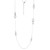 Sterling Silver  Elle "Ovation" Rhodium Plated High Polish Multi-Link Station Long Necklace 36"+2" Extension