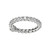 Sterling Silver  Elle "Nautical" Rhodium Plated Rope Finish With 2.5Mm Round Cz Ring Size 6