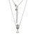 Sterling Silver Round 6.5Mm Cz Necklace, Measures 16" Long, Plus 3" Extender For Adjustable Length, Rhodium Plated