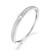 Sterling Silver Round 7Mm Cz Centered Bangle, Circumference 6.5", Rhodium Plated