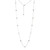 Sterling Silver Genuine White Freshwater Pearl (8 & 5Mm) And Round Cz (6Mm) Station Necklace, Measures 32" Long, Plus 2" Extender For Adjustable Length, 2 Tone, Rhodium And 18K Yellow Gold Plated