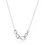 Sterling Silver Necklace With Link In Center, Measures 17" Long, Plus 3" Extender For Adjustable Length, Rhodium Plated