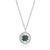 Sterling Silver Necklace Made Of Malachite (Round 16Mm) And Cz, Measures 17" Long, Plus 3" Extender For Adjustable Length, Rhodium Plated