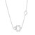 Sterling Silver Intertwined Hexagon (24X17Mm) Necklace, Measures 16" Long, Plus 2" Extender For Adjustable Length, Rhodium Plated