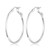 Sterling Silver Hoop Earrings, 35Mm, Rhodium Plated