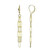 Sterling Silver Earrings Made Of Paperclip Chain (3Mm), 18K Yellow Gold Plated