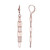 Sterling Silver Earrings Made Of Paperclip Chain (3Mm), Rose Gold Plated