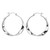 (Sl) Sterling Silver  Rhod Pltd Ear No Stone Hoop 30Mm