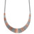 Elle Cleo Collection Small Necklace Sterling Silver  Two Tone Rhodium And Rose Gold Plated 20 Mil 17" +2" Extension