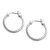 Elle Paris Inside Out Sterling CZ Hoop Earrings in Silver  Rhod Plated 20mmm